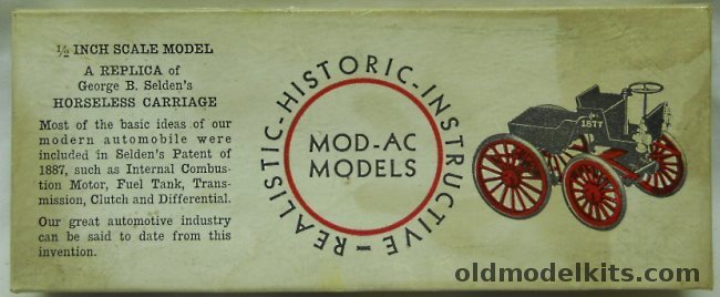 Mod-Ac 1/24 George B. Selden's Horseless Carriage 1887, C744 plastic model kit